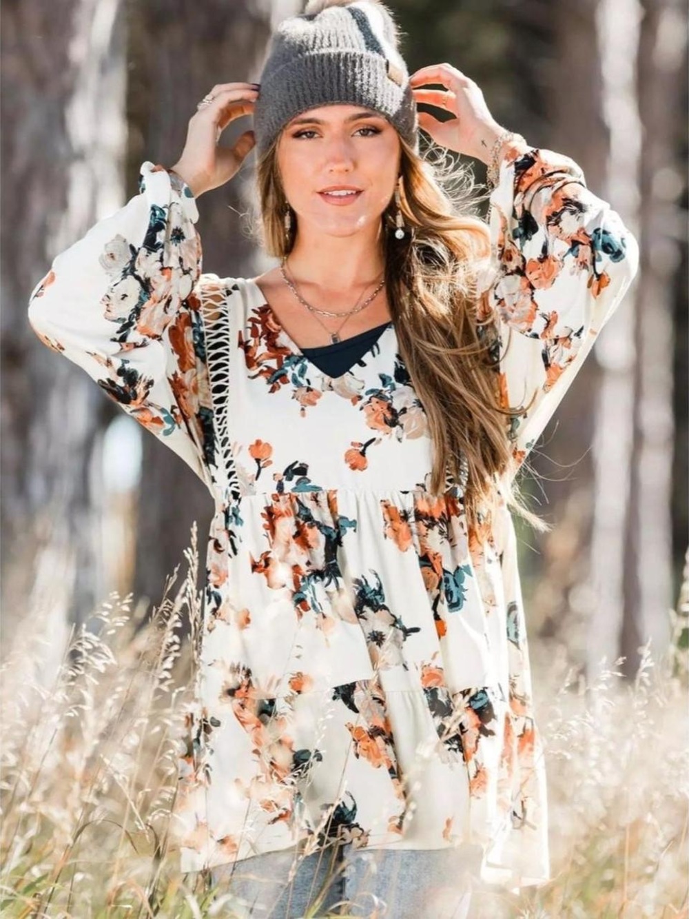 Gimmicks Floral Long Sleeve Blouse